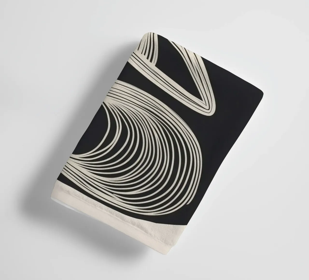 Continuous Flow - Monochrome Abstract Design asciugamano da bagno da Flow Line