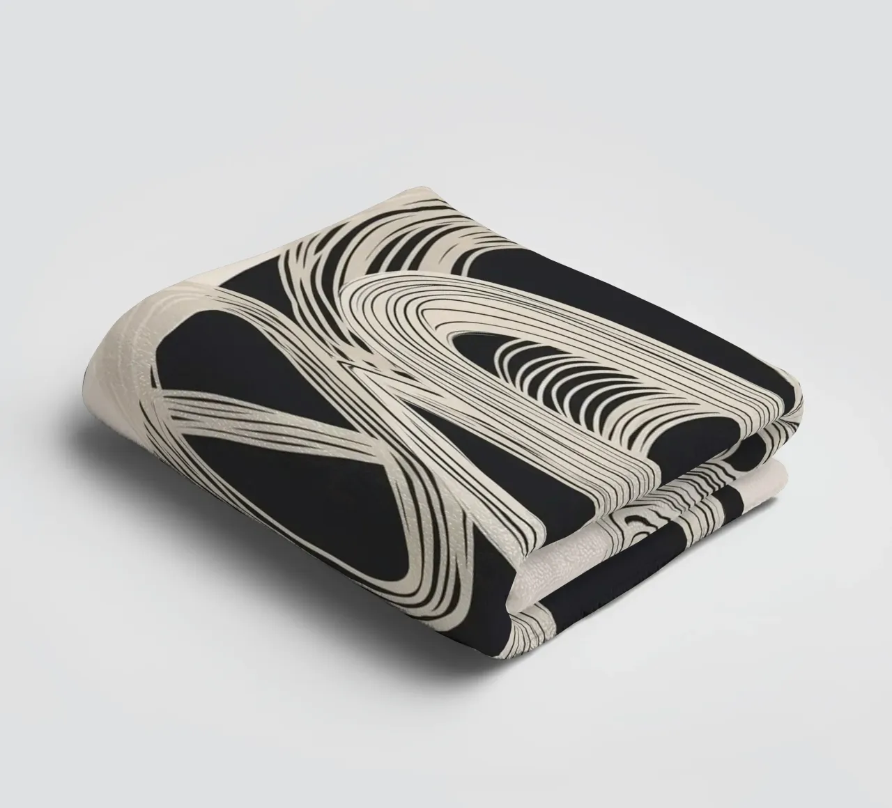 Continuous Flow - Monochrome Abstract Design asciugamano da bagno da Flow Line