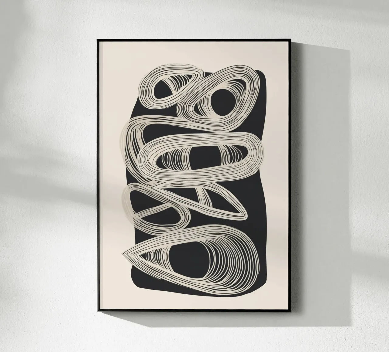 Continuous Flow - Monochrome Abstract Design acryl van Flow Line