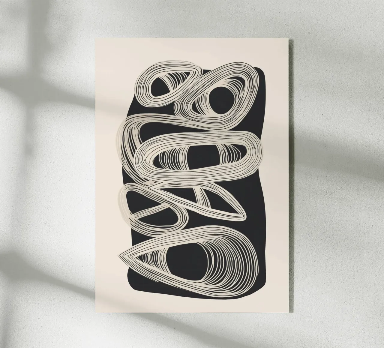 Continuous Flow - Monochrome Abstract Design acryl van Flow Line