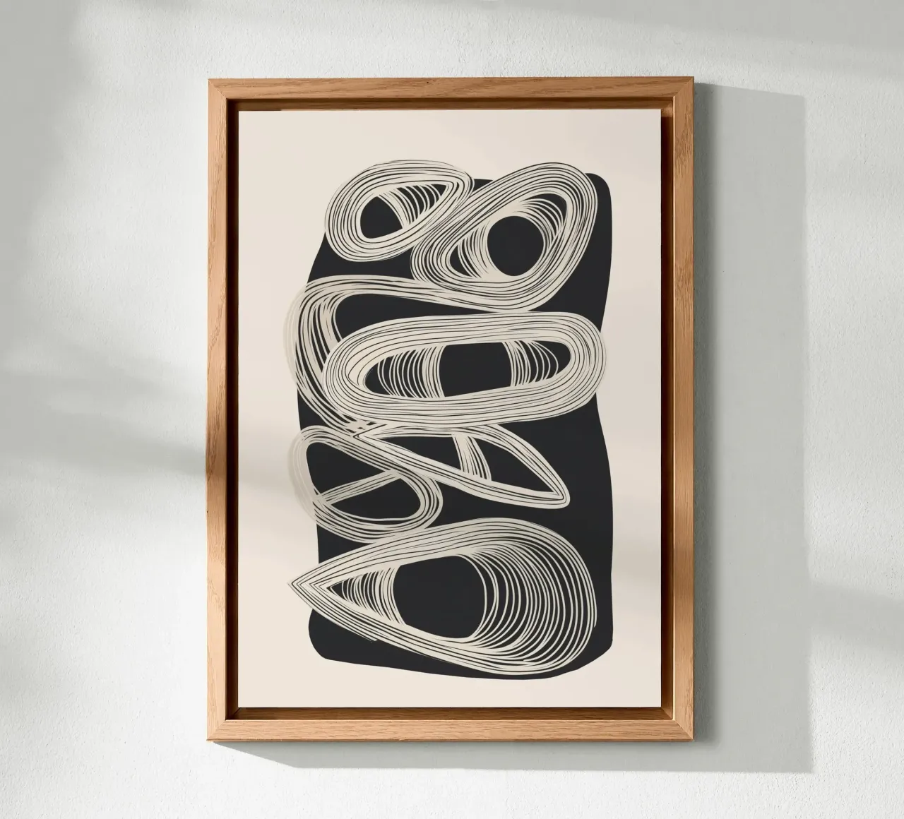 Continuous Flow - Monochrome Abstract Design alluminio dibond da Flow Line