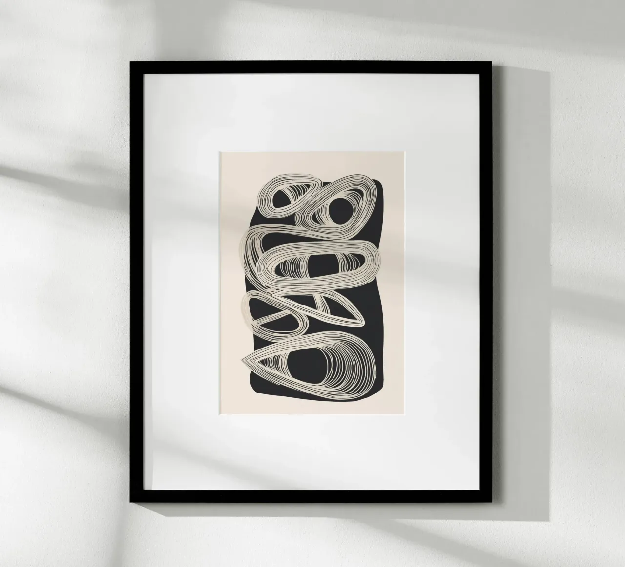 Continuous Flow - Monochrome Abstract Design carta hahnemühle da Flow Line