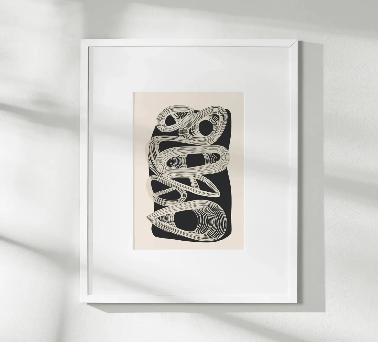 Continuous Flow - Monochrome Abstract Design carta hahnemühle da Flow Line