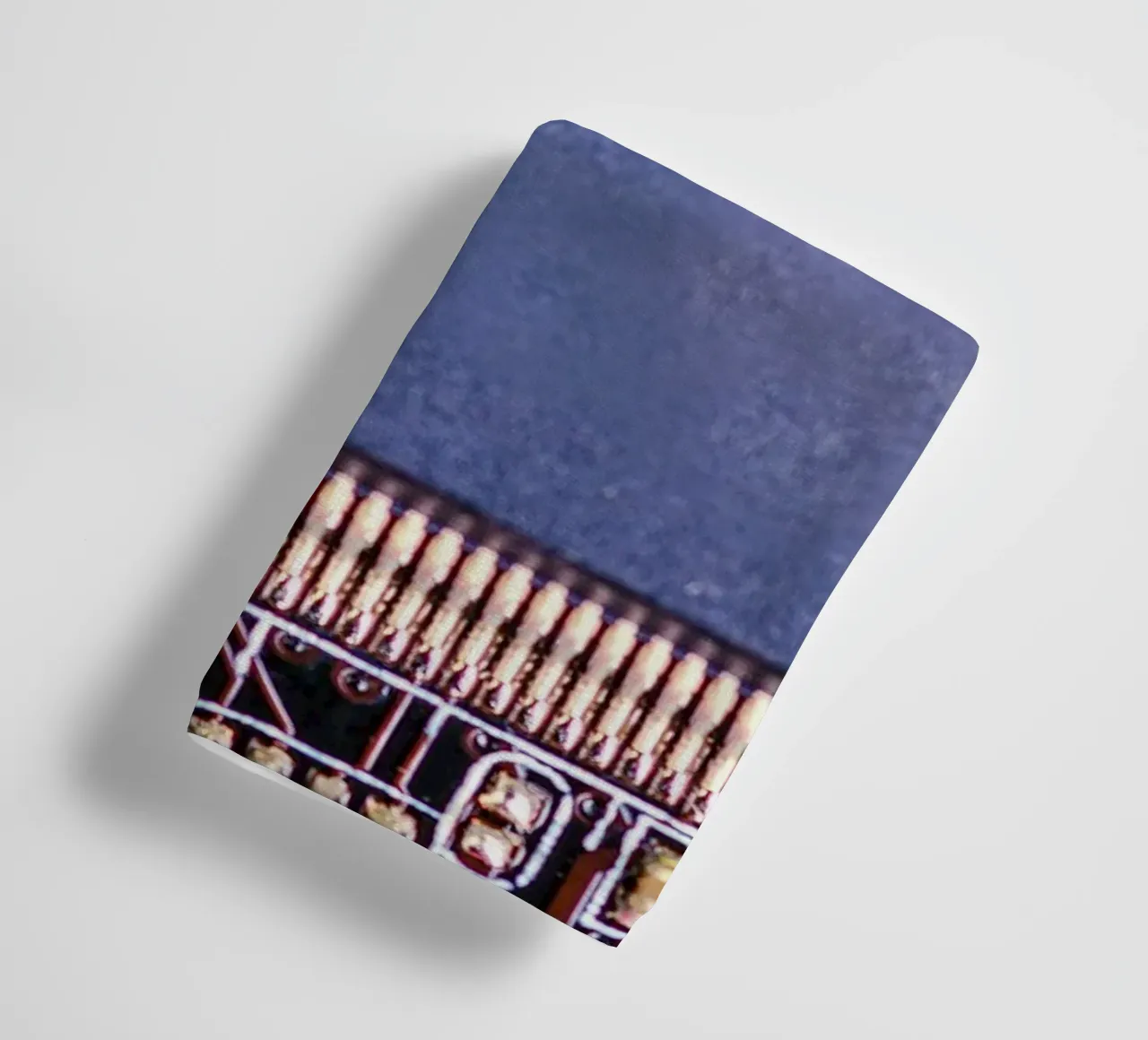 Microprocessor on printed circuit board in detail towel by Bilderwelt - Kunst für die Wand