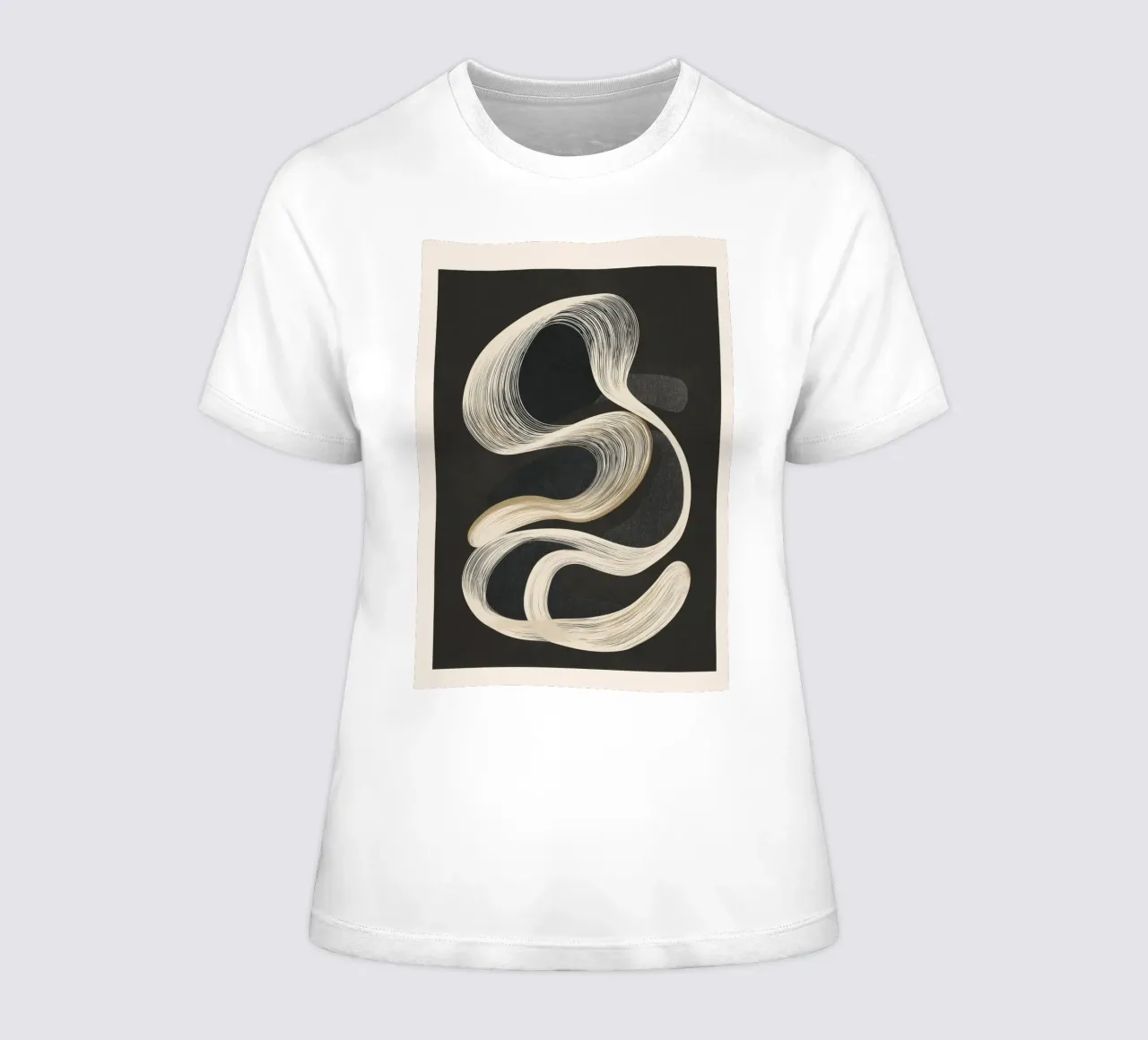 Monochrome Flow - Abstract Line Movement t-shirt da donna da Flow Line