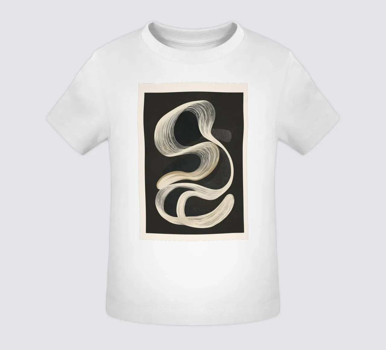 Monochrome Flow - Abstract Line Movement maglietta neonato da Flow Line