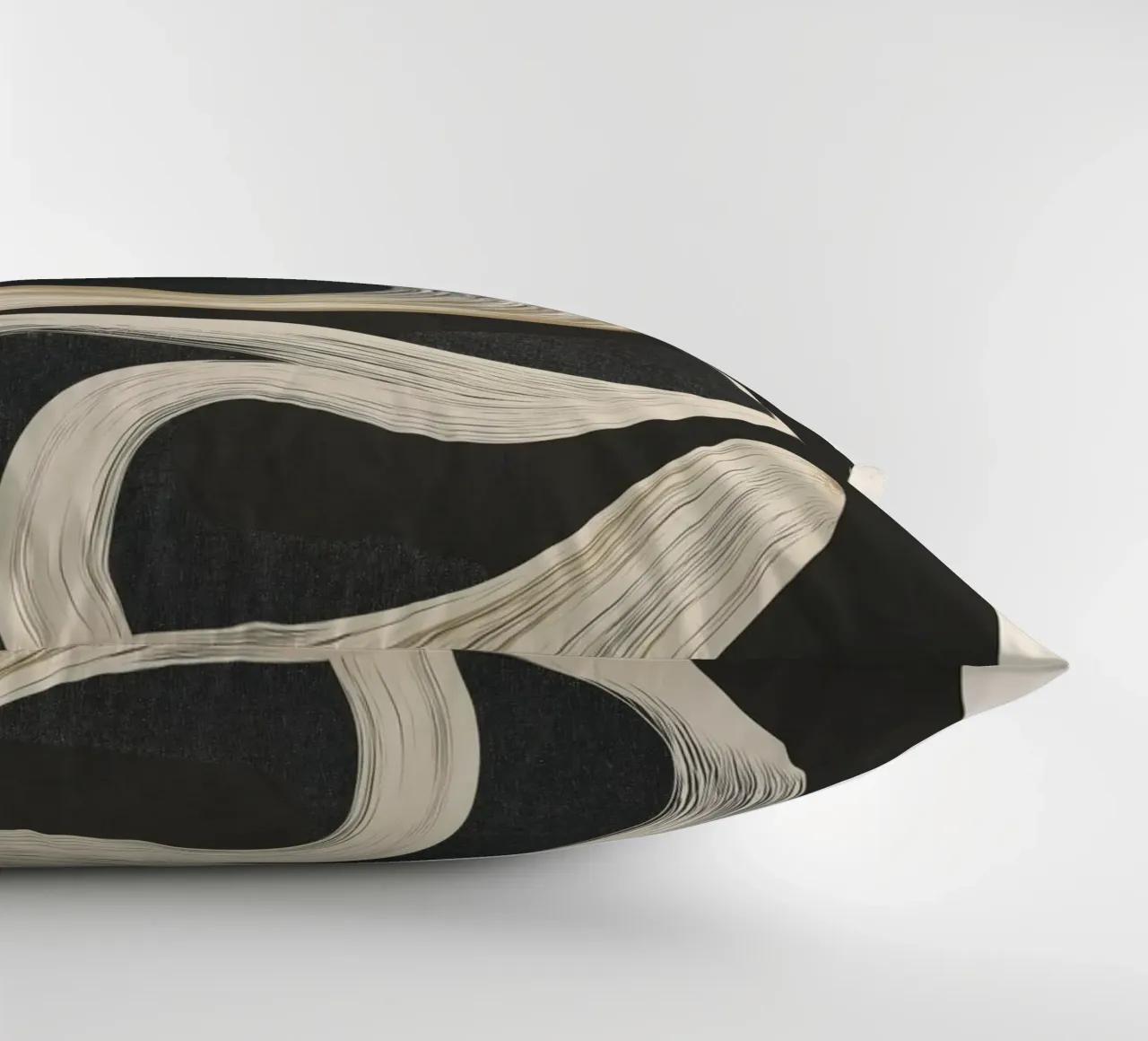 Monochrome Flow - Abstract Line Movement cuscino da Flow Line