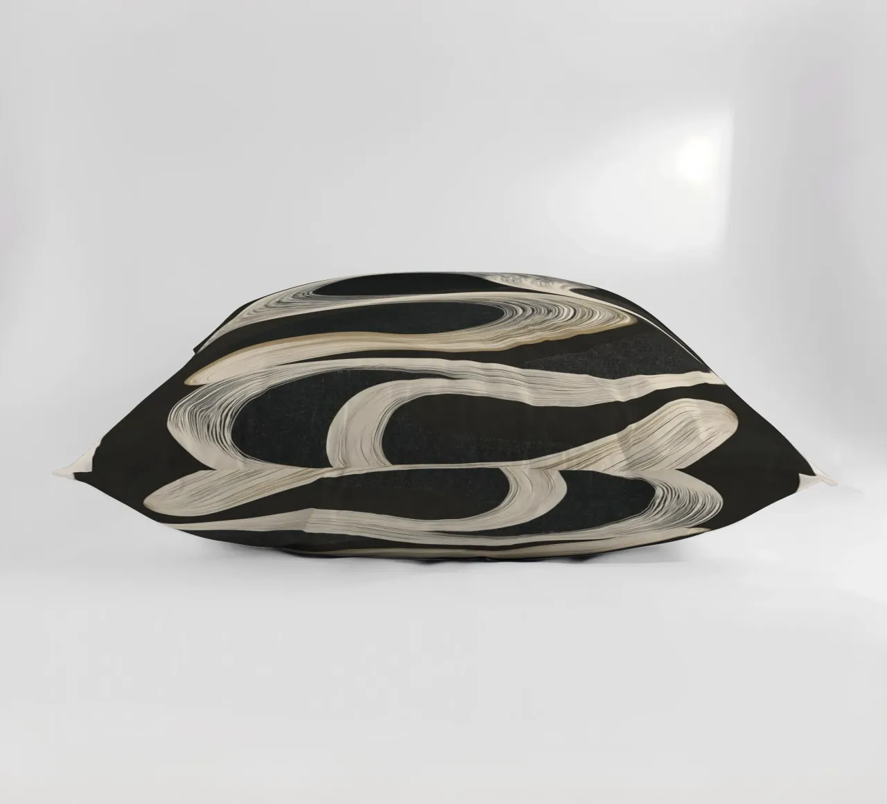 Monochrome Flow - Abstract Line Movement cuscino da Flow Line
