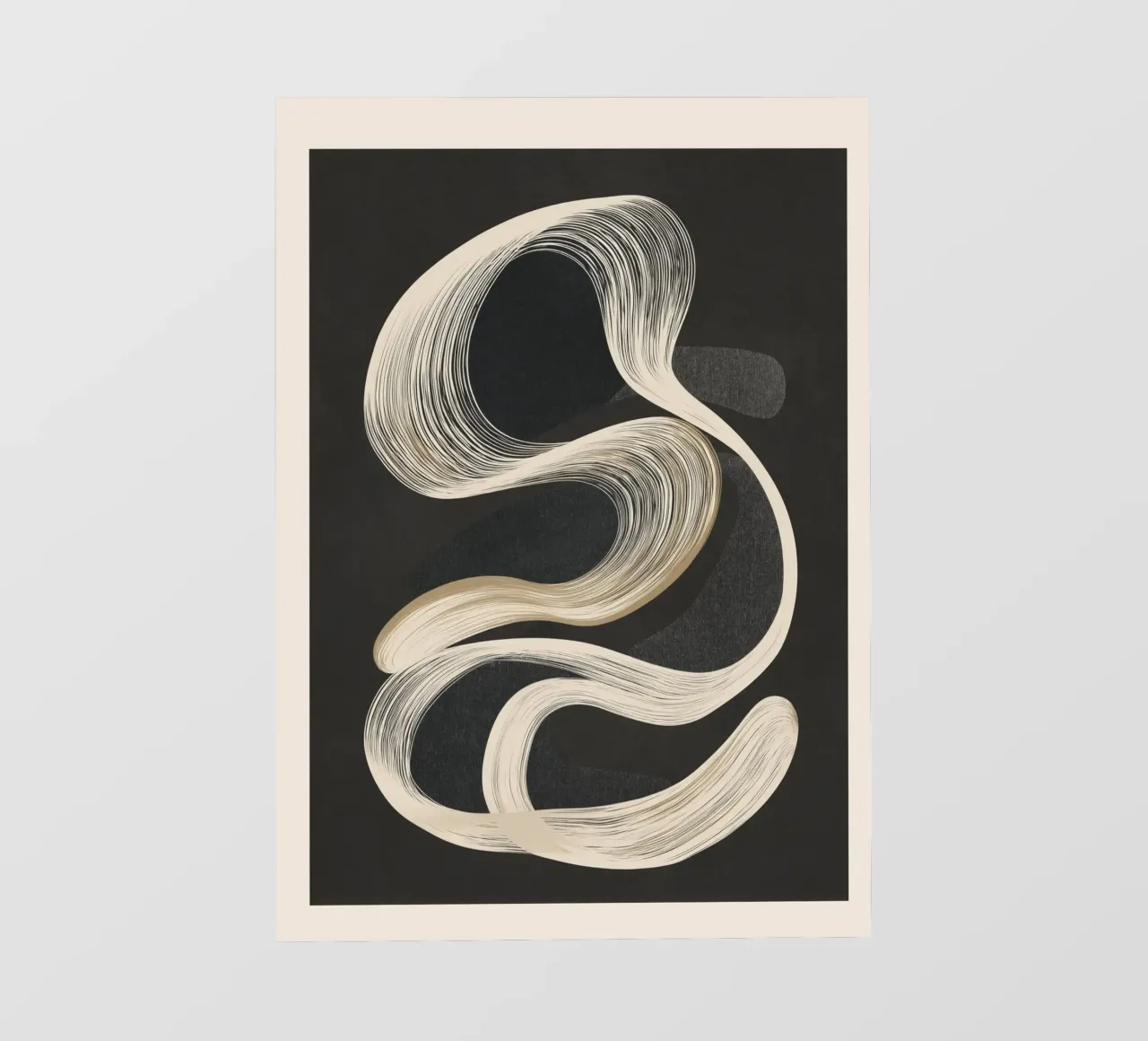 Monochrome Flow - Abstract Line Movement telo in pvc da Flow Line