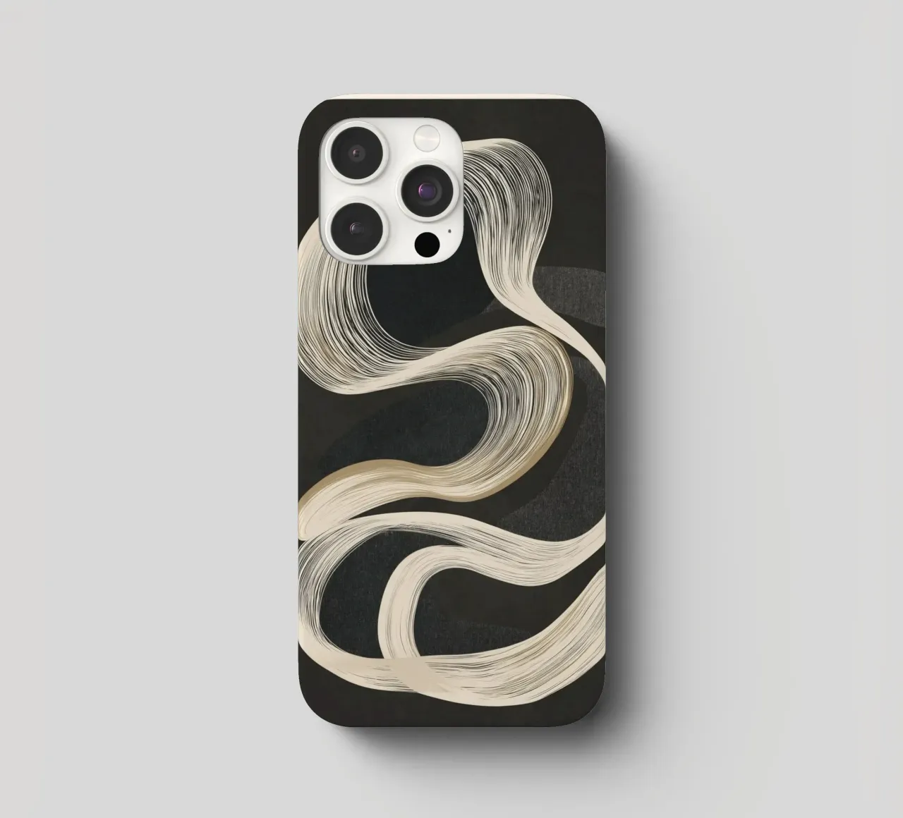 Monochrome Flow - Abstract Line Movement cover iphone da Flow Line