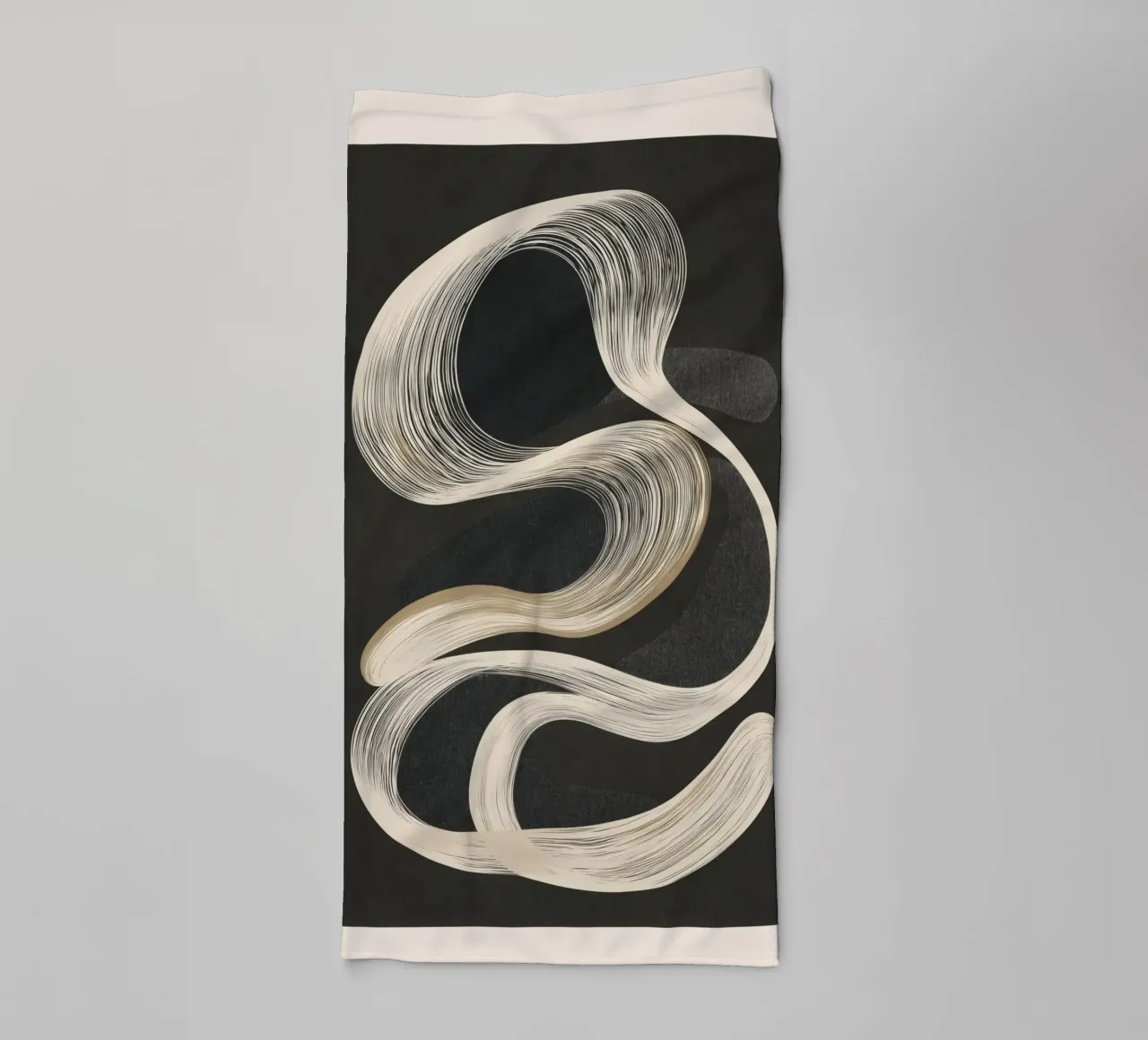 Monochrome Flow - Abstract Line Movement asciugamano da bagno da Flow Line