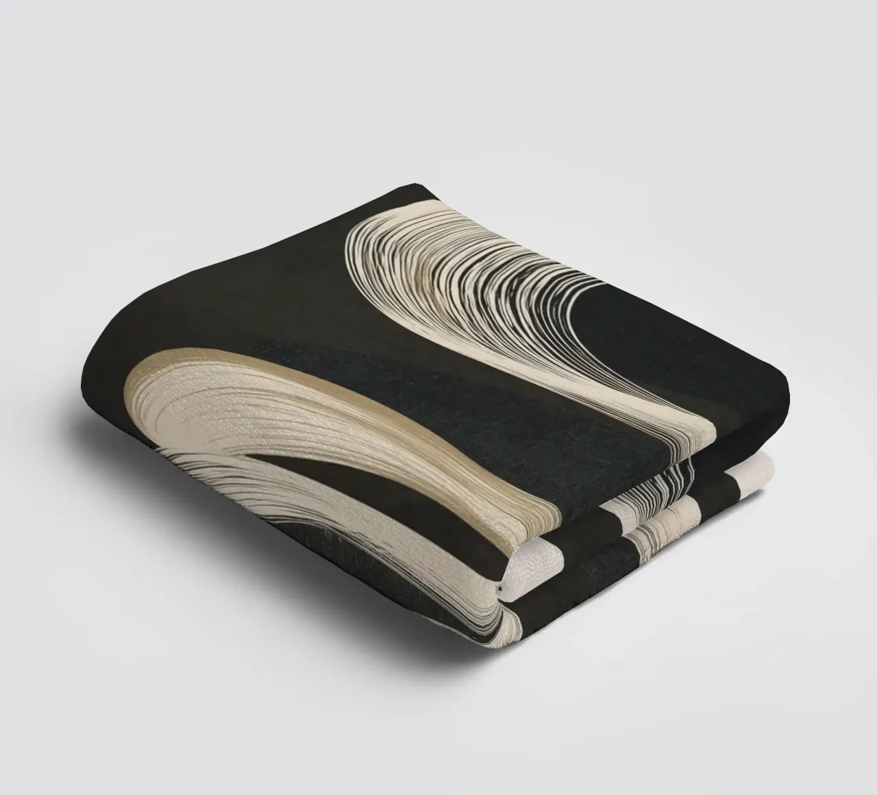 Monochrome Flow - Abstract Line Movement asciugamano da bagno da Flow Line