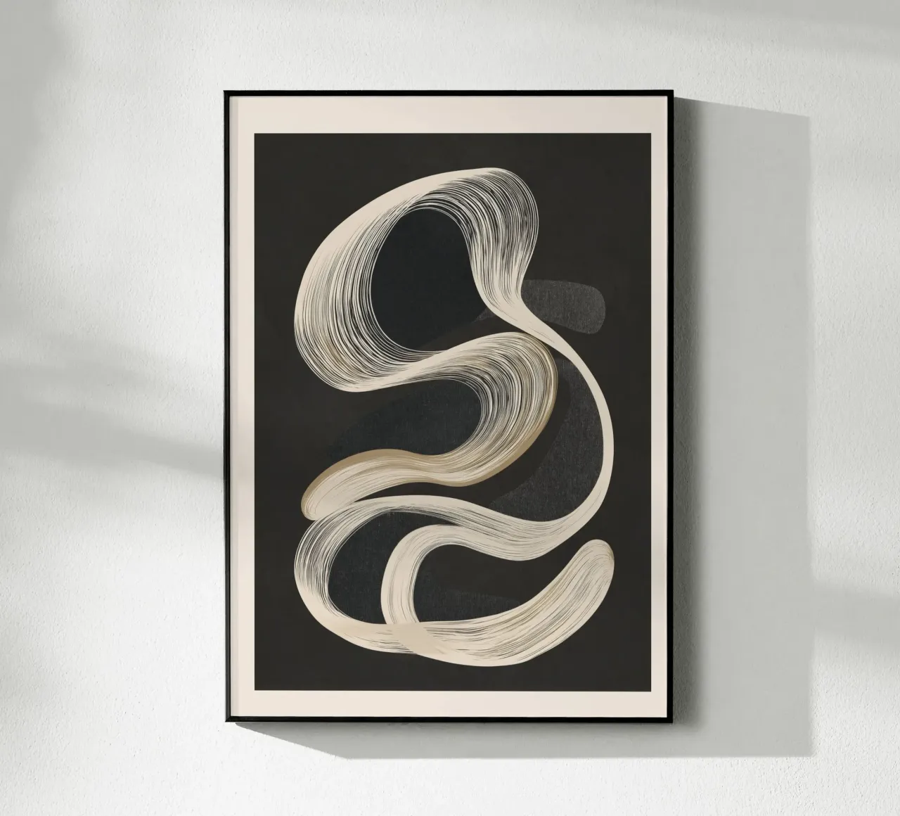 Monochrome Flow - Abstract Line Movement plexiglass da Flow Line