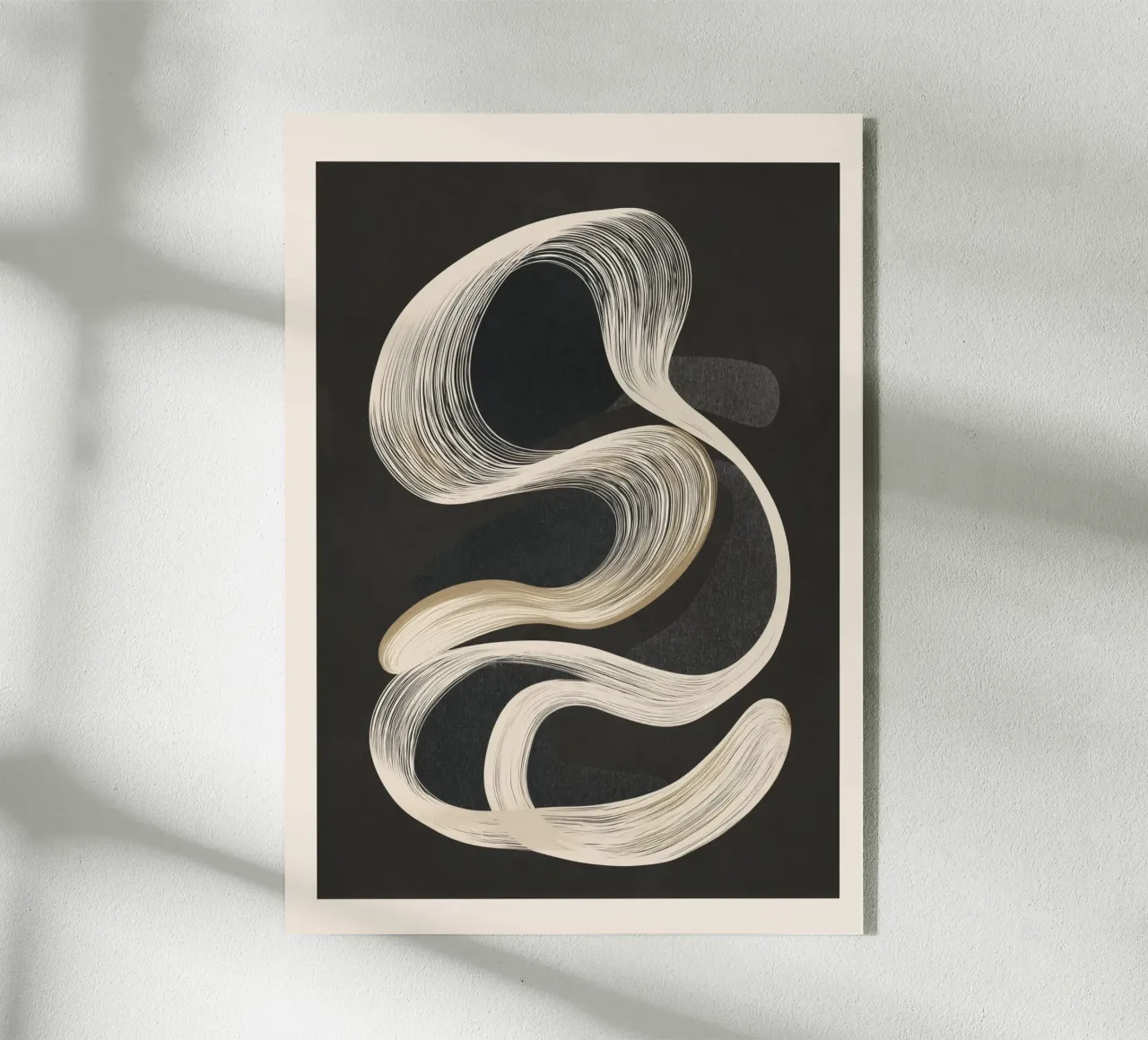 Monochrome Flow - Abstract Line Movement plexiglass da Flow Line