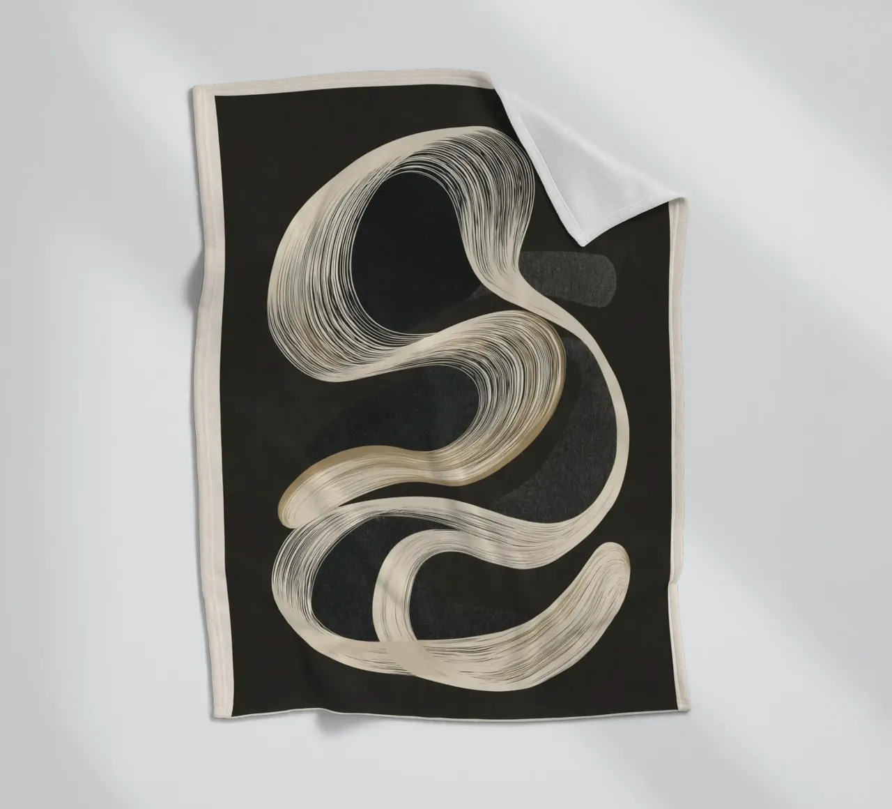 Monochrome Flow - Abstract Line Movement coperta in pile da Flow Line