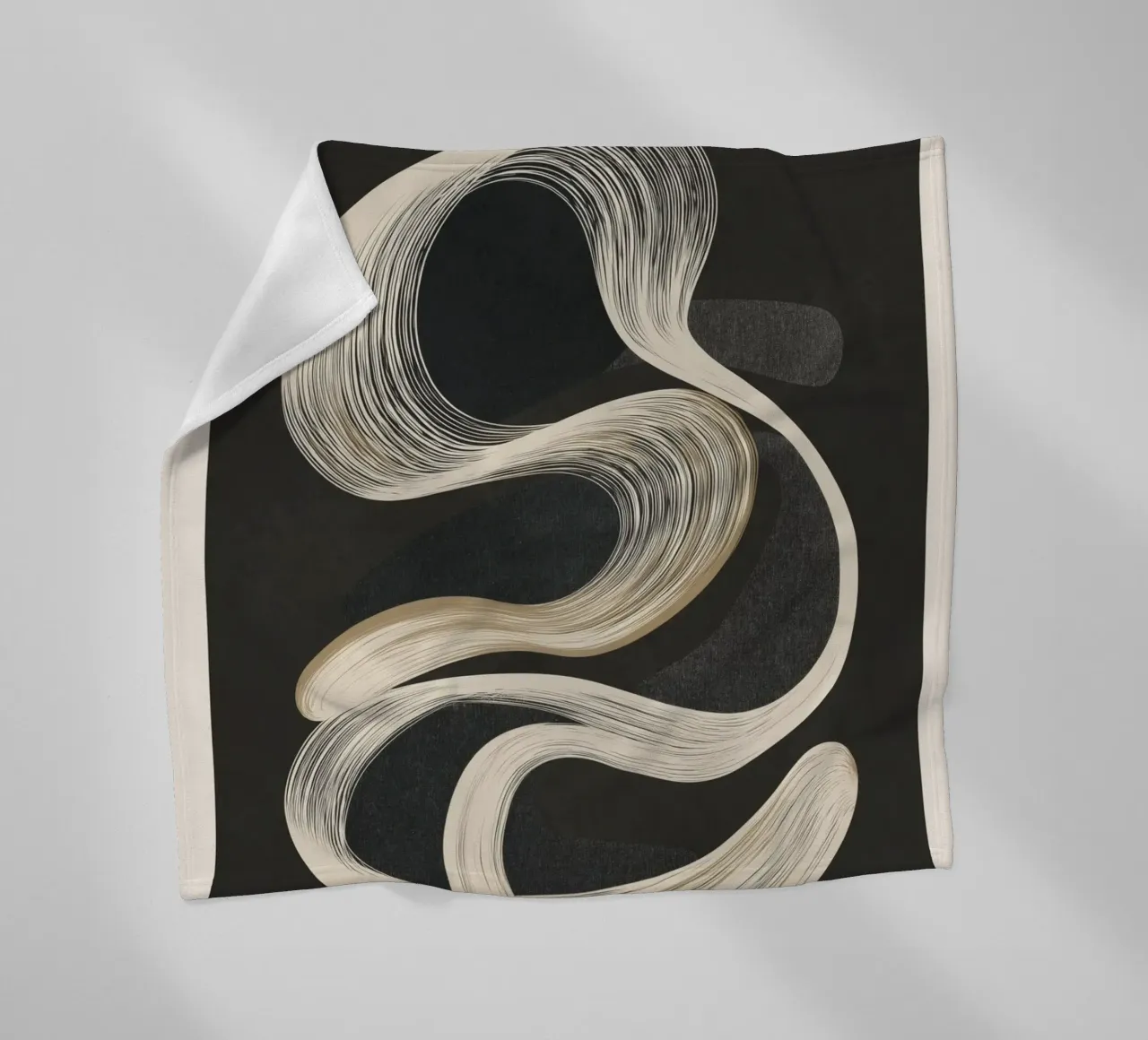 Monochrome Flow - Abstract Line Movement coperta in pile da Flow Line