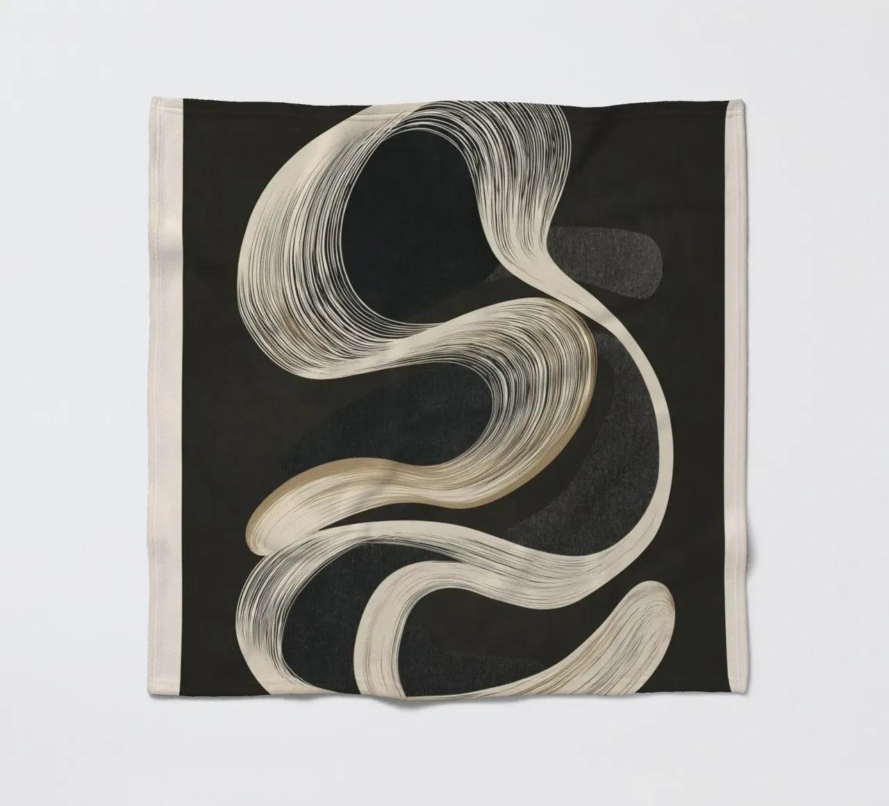 Monochrome Flow - Abstract Line Movement coperta in pile da Flow Line