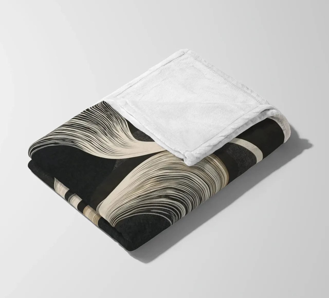 Monochrome Flow - Abstract Line Movement coperta in pile da Flow Line