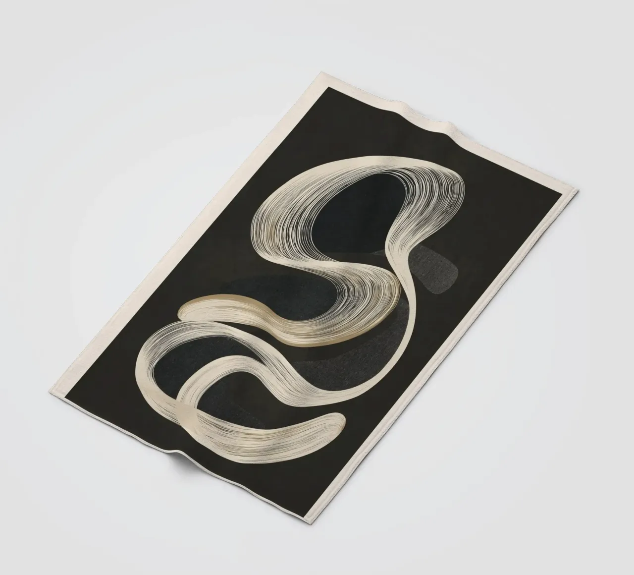 Monochrome Flow - Abstract Line Movement coperta in pile da Flow Line