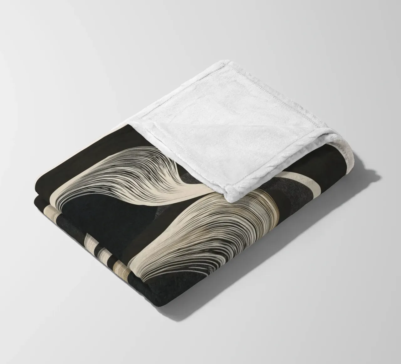 Monochrome Flow - Abstract Line Movement coperta in pile da Flow Line