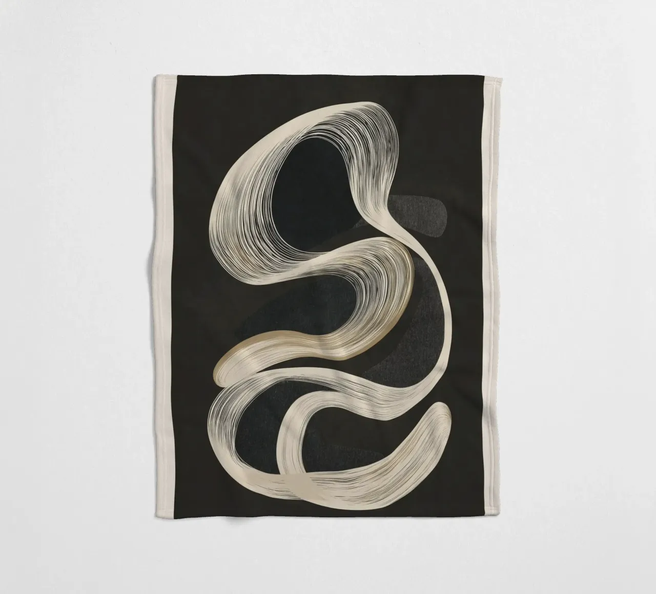 Monochrome Flow - Abstract Line Movement coperta in pile da Flow Line