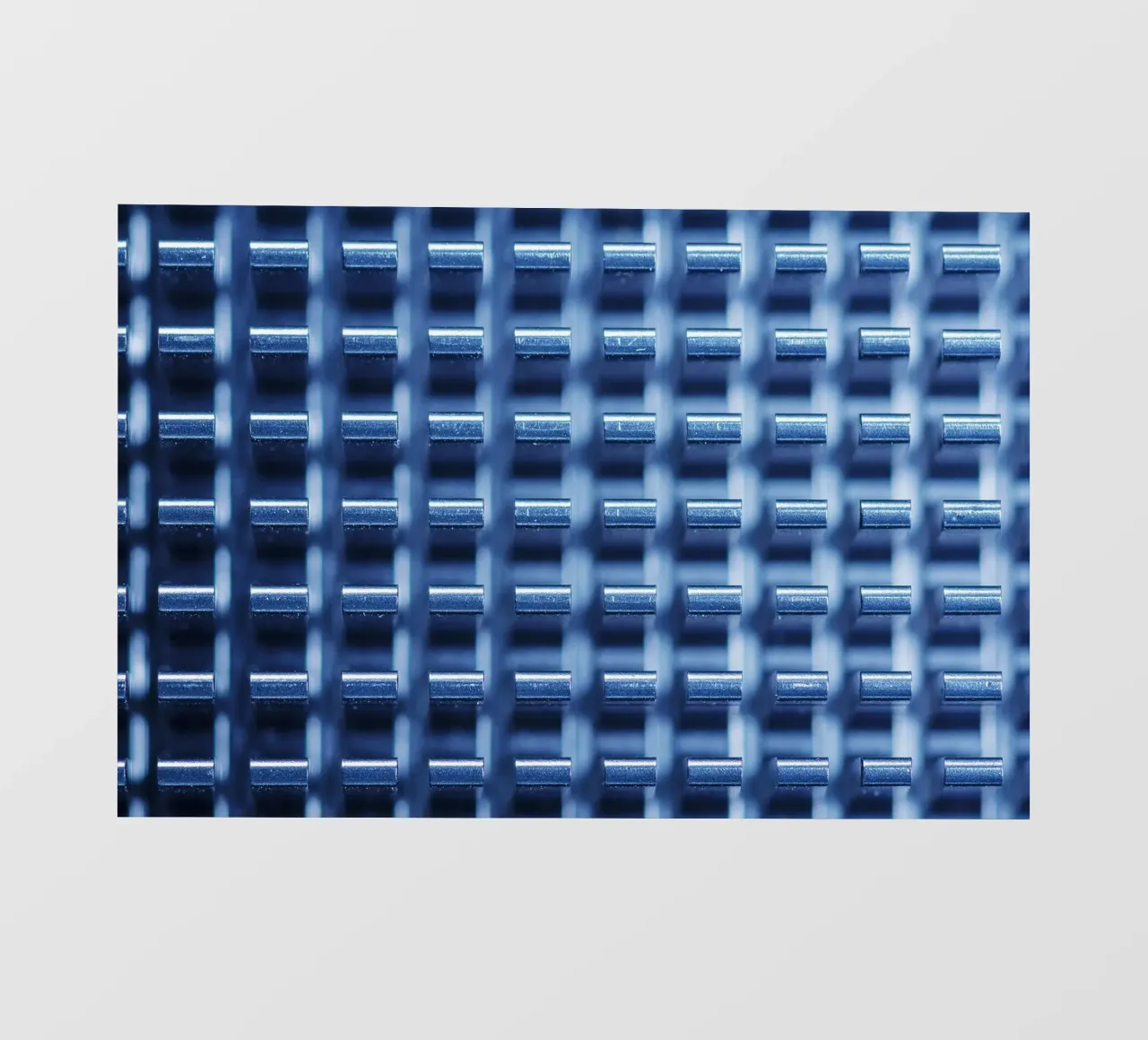 Structure métallique avec ailettes de refroidissement - vue macro bâche pvc de Bilderwelt - Kunst für die Wand
