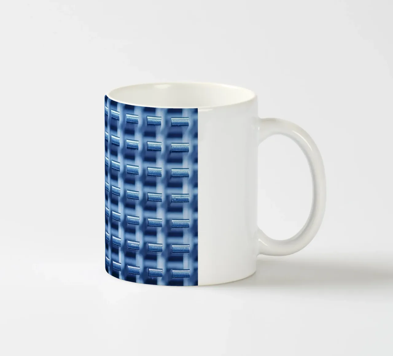 Structure métallique avec ailettes de refroidissement - vue macro mug en céramique de Bilderwelt - Kunst für die Wand
