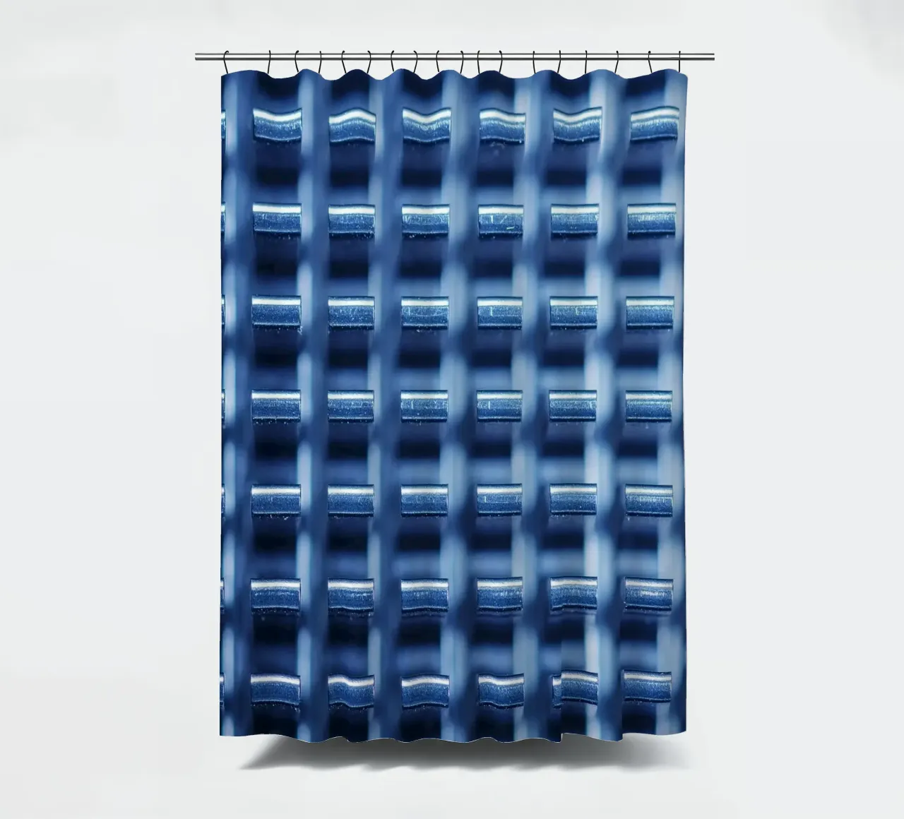 Structure métallique avec ailettes de refroidissement - vue macro rideau de douche de Bilderwelt - Kunst für die Wand
