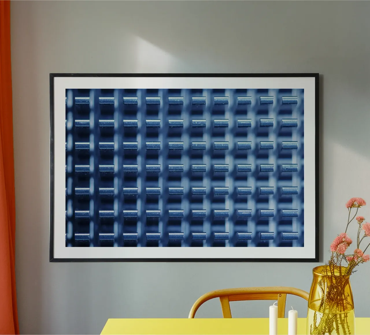 Structure métallique avec ailettes de refroidissement - vue macro hahnemühle de Bilderwelt - Kunst für die Wand