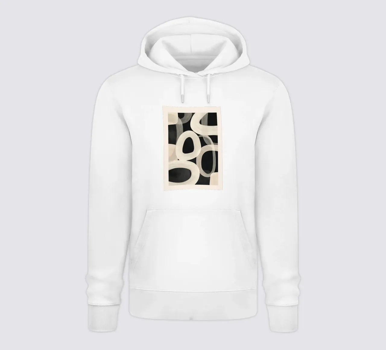 Soft Forms - Abstract Minimalist Line Art felpa con cappuccio da Flow Line