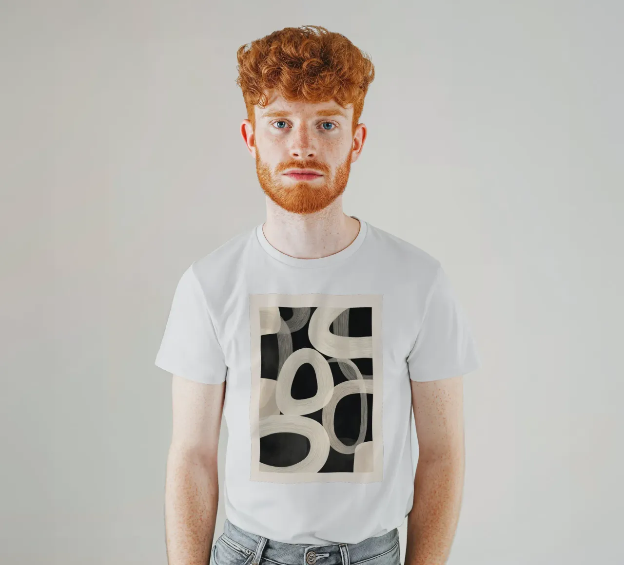 Soft Forms - Abstract Minimalist Line Art t-shirt da Flow Line