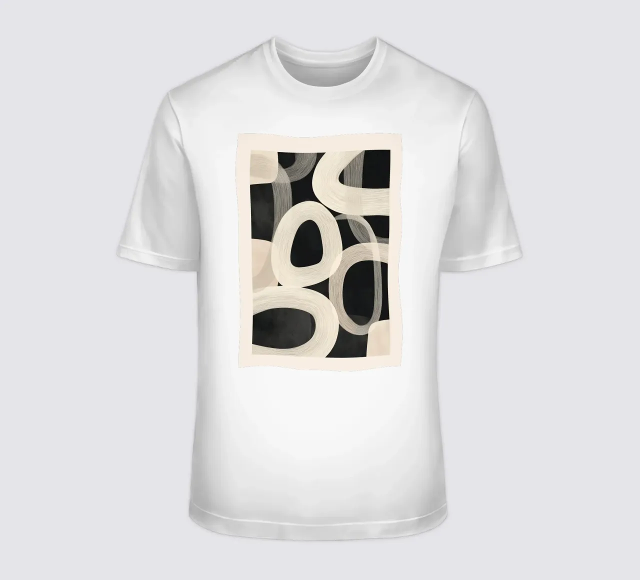 Soft Forms - Abstract Minimalist Line Art t-shirt da Flow Line