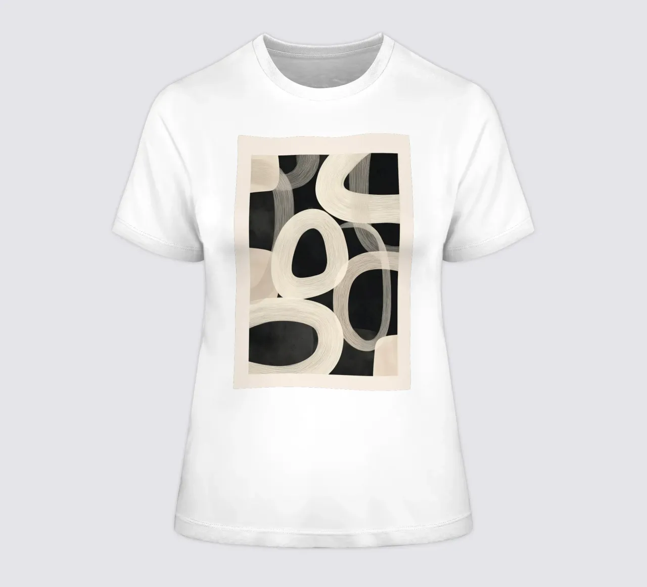 Soft Forms - Abstract Minimalist Line Art t-shirt da donna da Flow Line