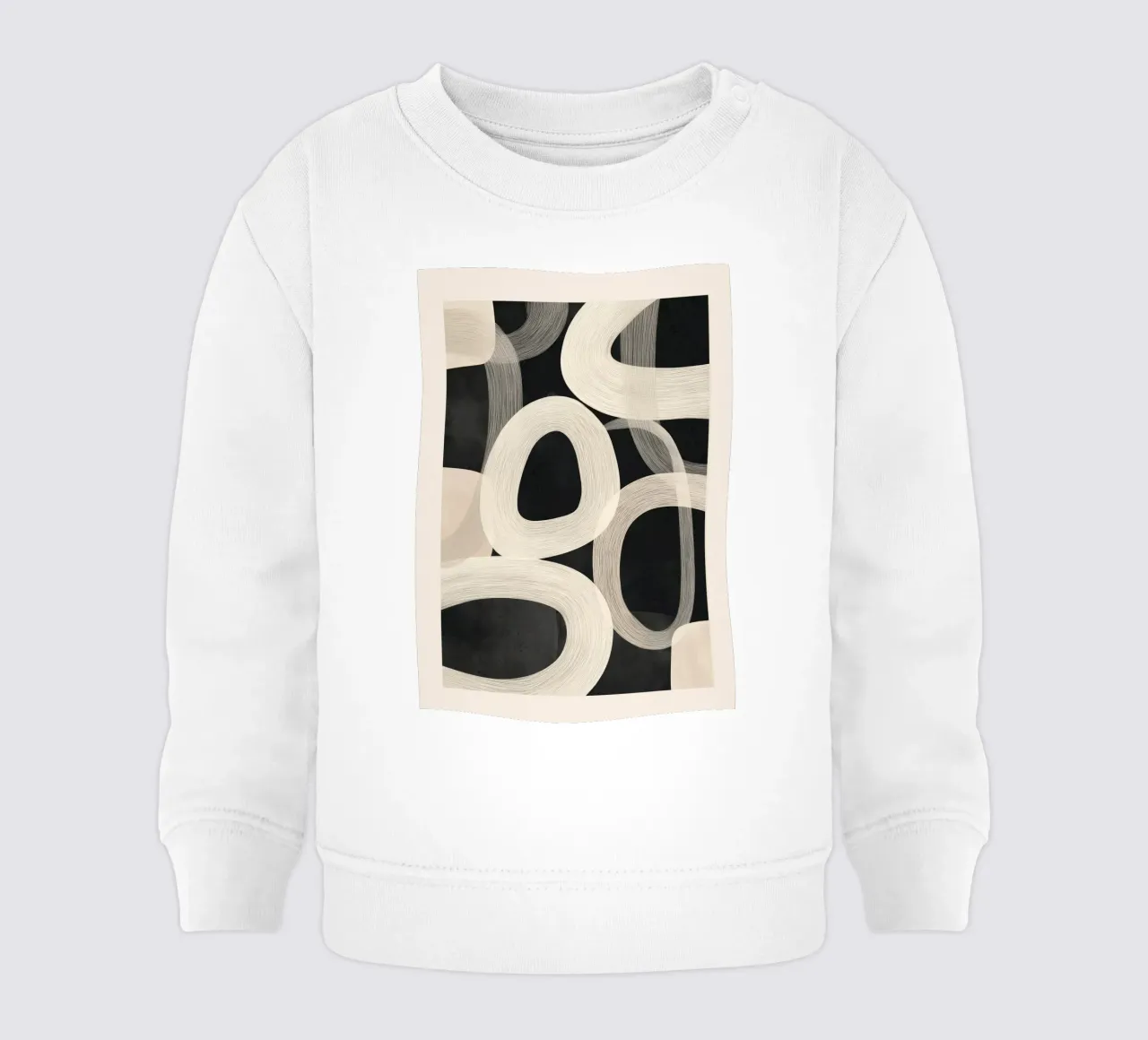 Soft Forms - Abstract Minimalist Line Art felpa neonato da Flow Line