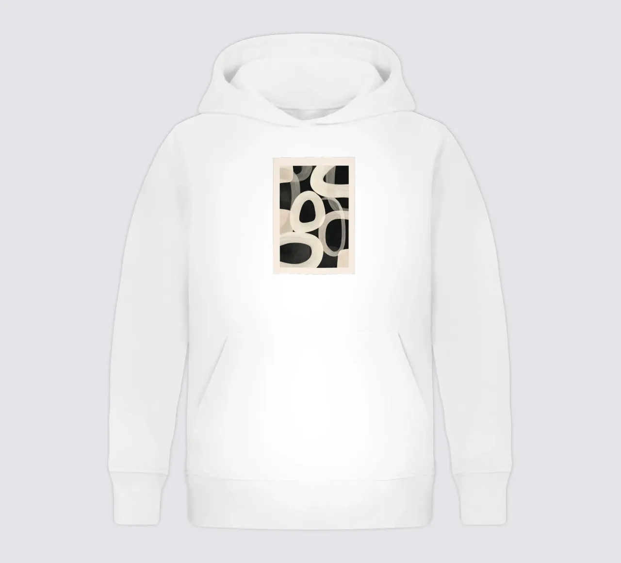 Soft Forms - Abstract Minimalist Line Art felpa bambino con cappuccio da Flow Line