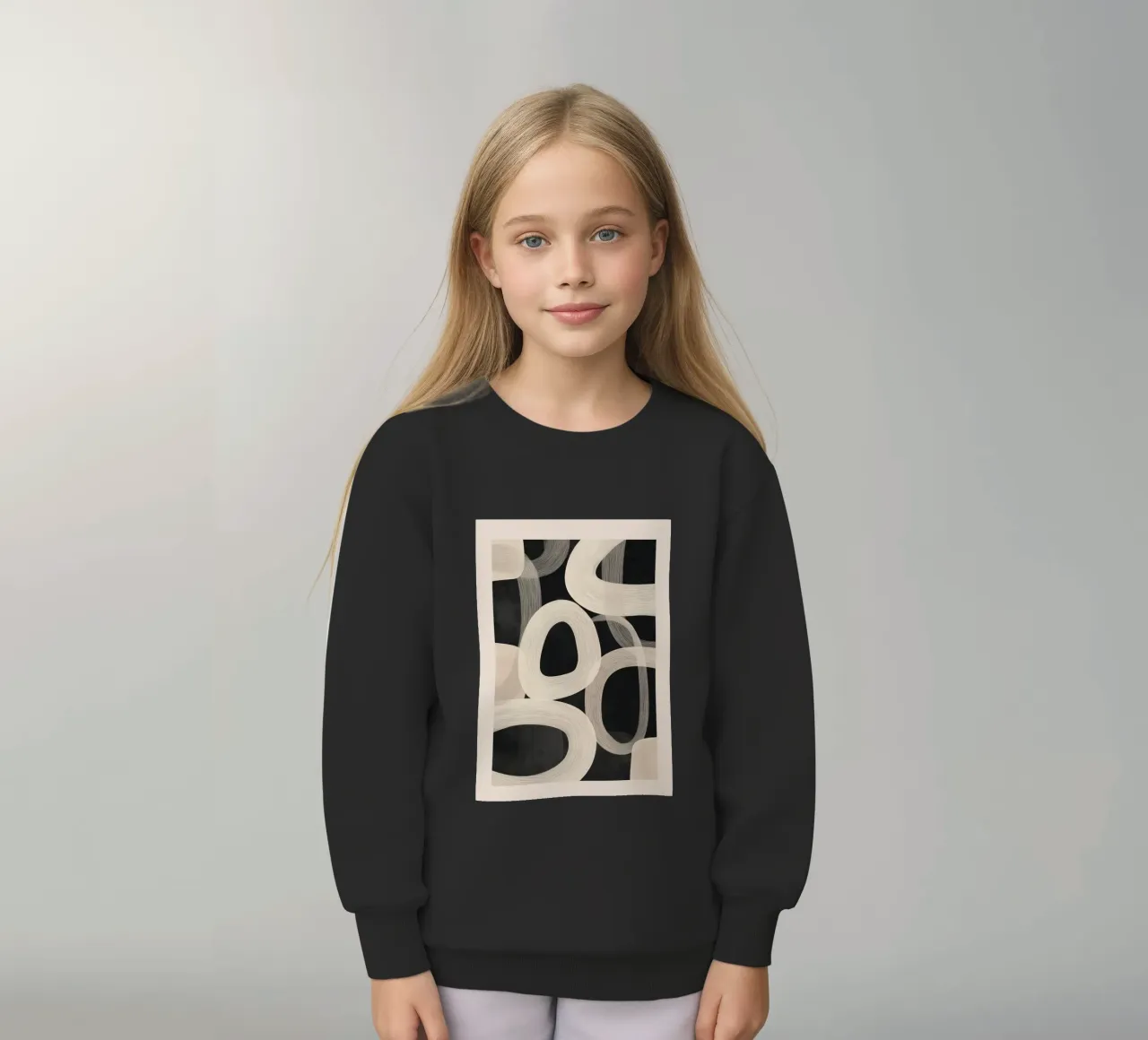 Soft Forms - Abstract Minimalist Line Art felpa bambino da Flow Line