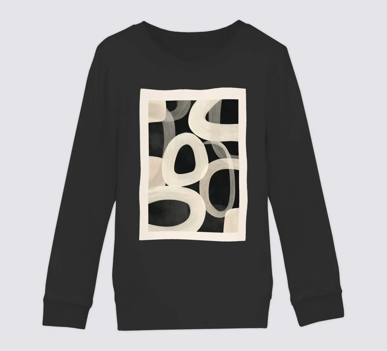 Soft Forms - Abstract Minimalist Line Art felpa bambino da Flow Line