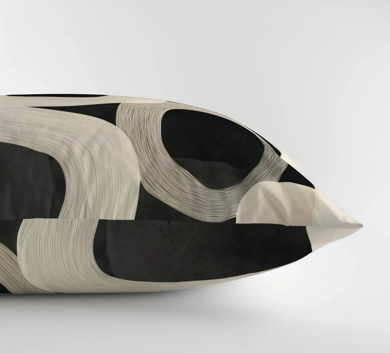 Soft Forms - Abstract Minimalist Line Art cuscino da Flow Line