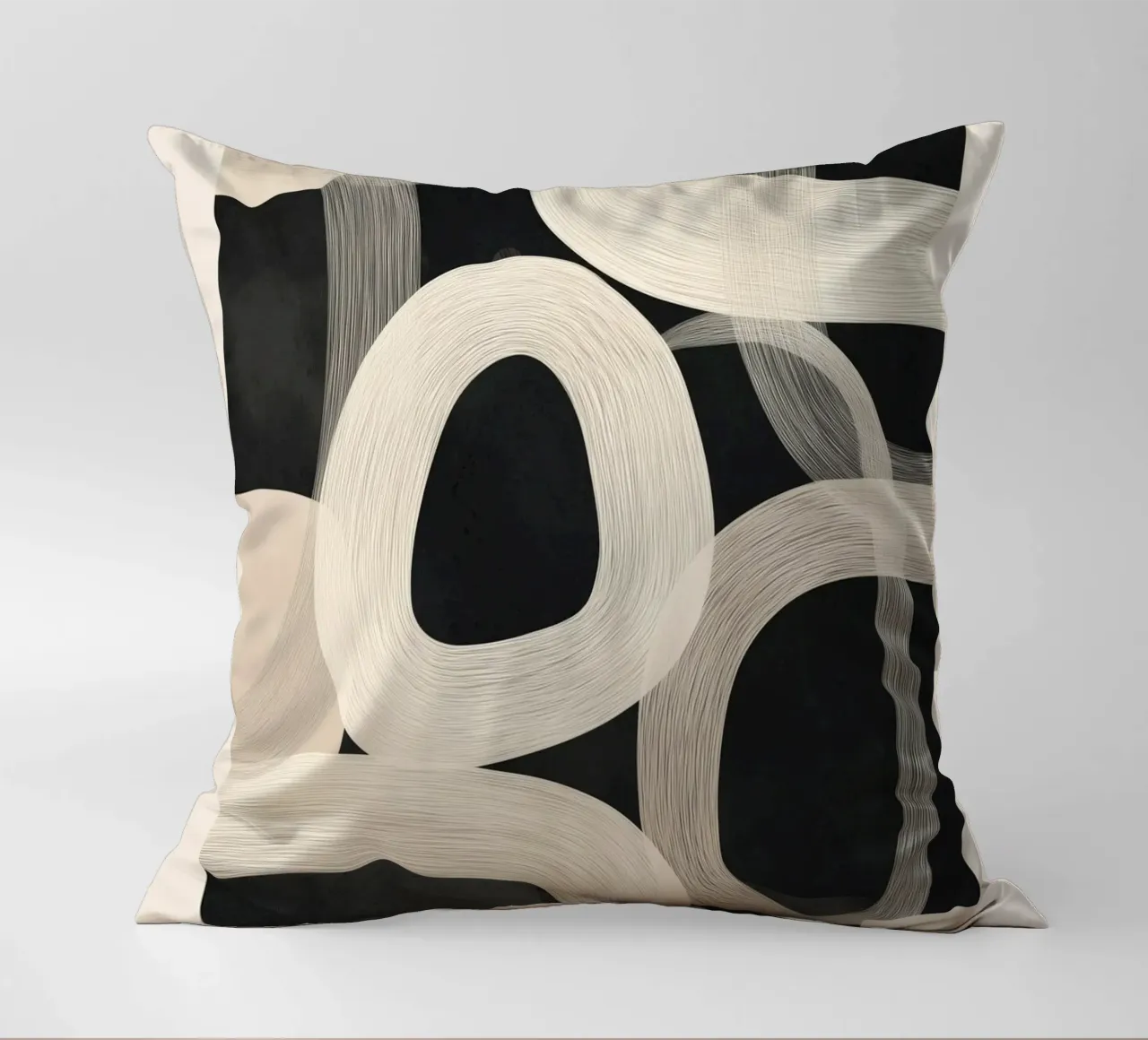 Soft Forms - Abstract Minimalist Line Art cuscino da Flow Line