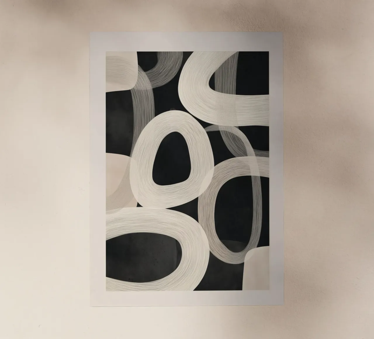 Soft Forms - Abstract Minimalist Line Art pellicola backlit da Flow Line