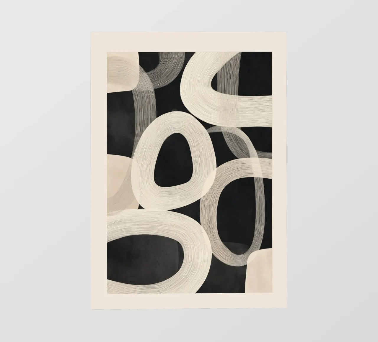 Soft Forms - Abstract Minimalist Line Art telo in pvc da Flow Line