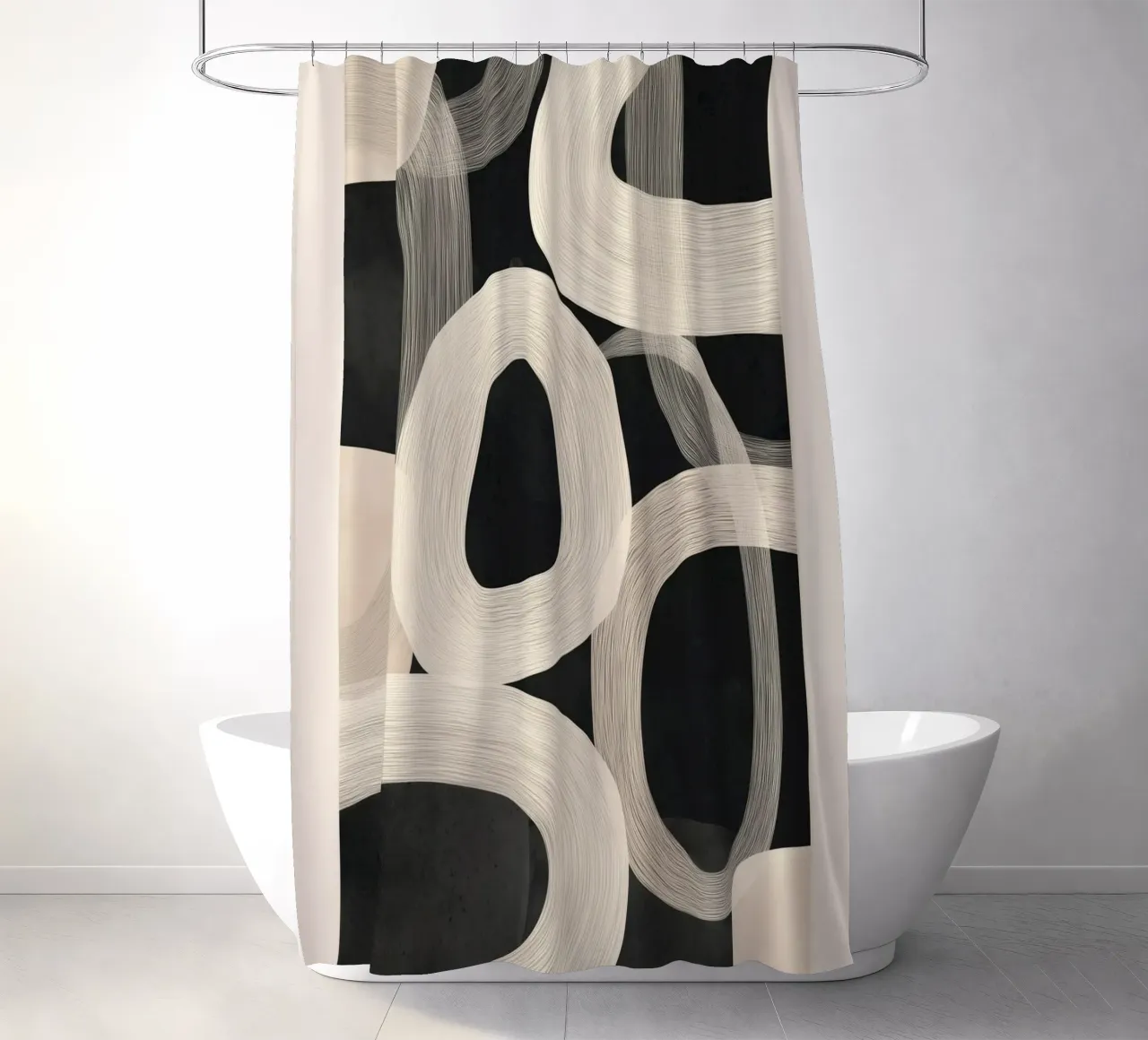 Soft Forms - Abstract Minimalist Line Art tenda da doccia da Flow Line