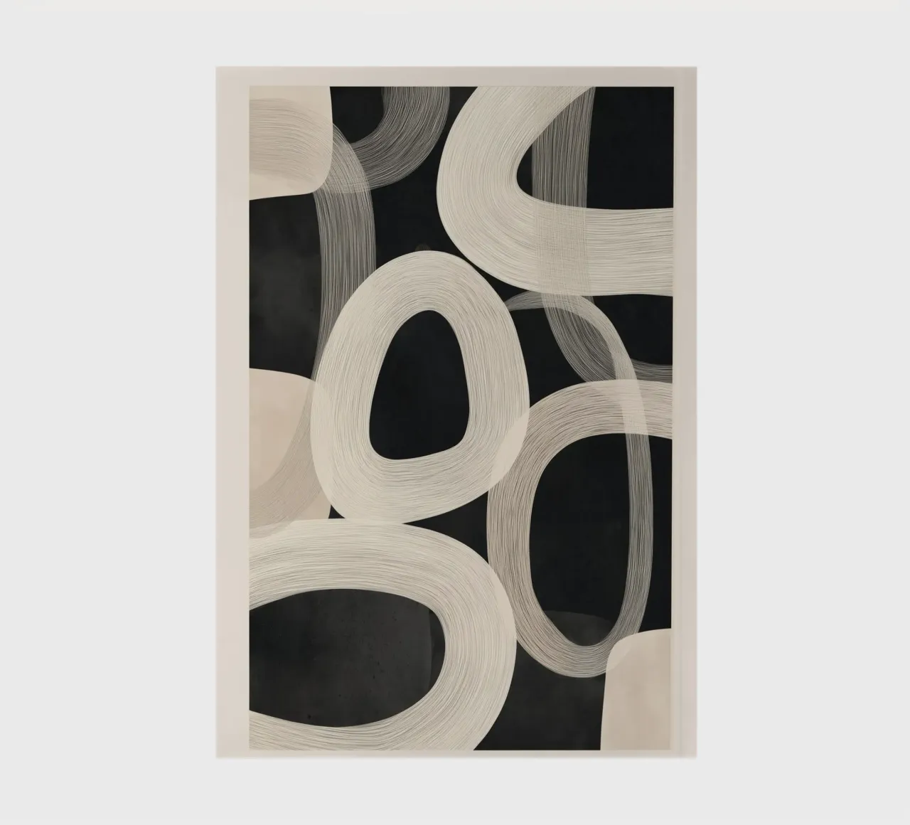 Soft Forms - Abstract Minimalist Line Art notebook by Flow Line