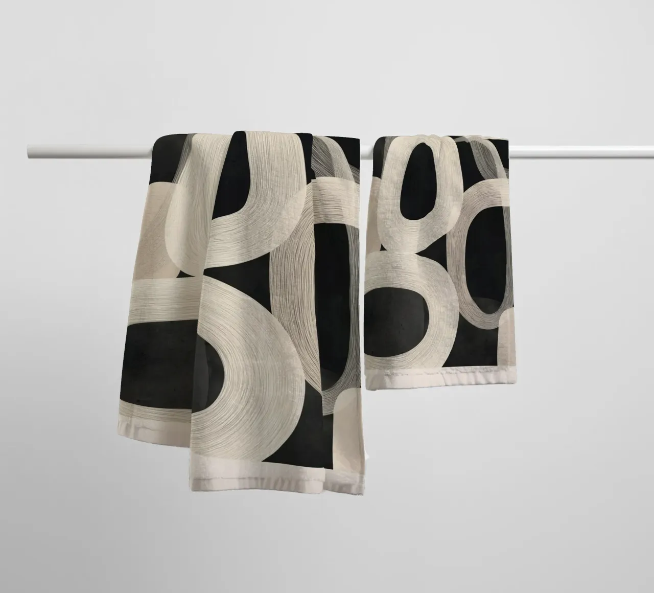 Soft Forms - Abstract Minimalist Line Art asciugamano da bagno da Flow Line