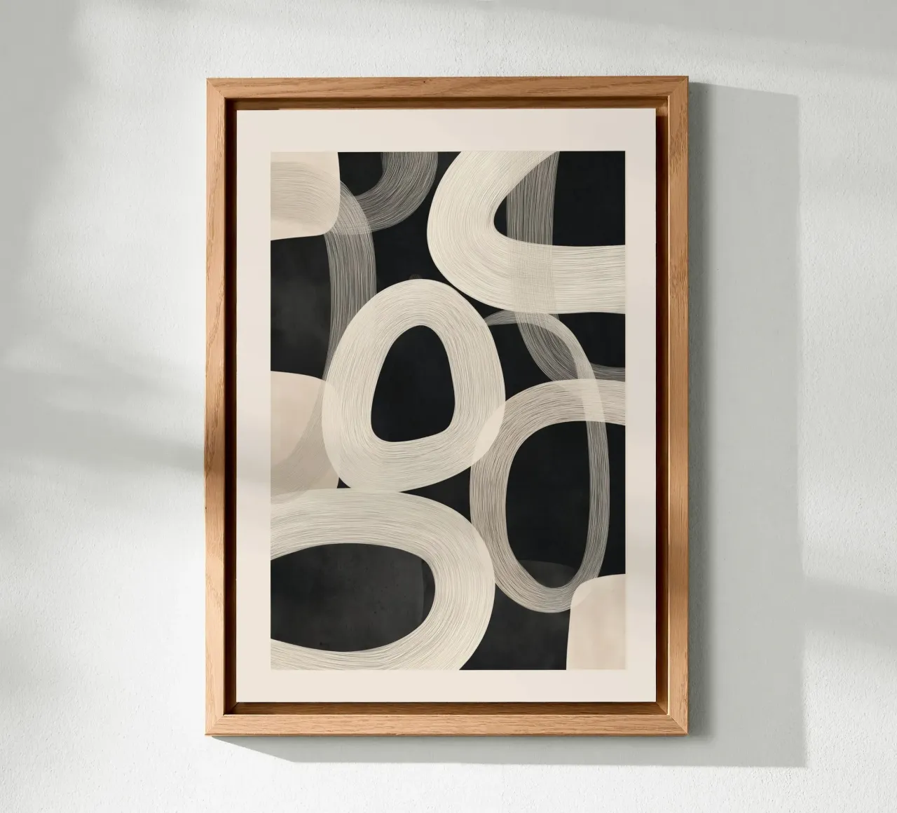 Soft Forms - Abstract Minimalist Line Art alluminio dibond da Flow Line