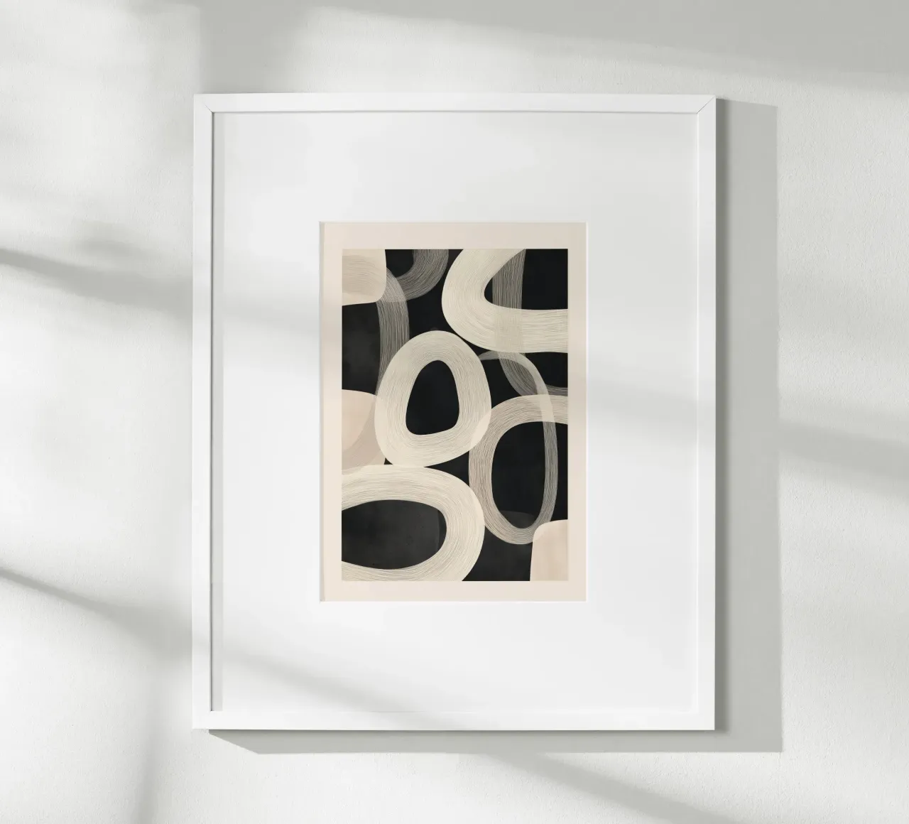 Soft Forms - Abstract Minimalist Line Art carta hahnemühle da Flow Line