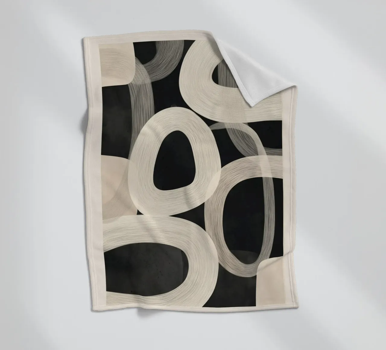 Soft Forms - Abstract Minimalist Line Art coperta in pile da Flow Line
