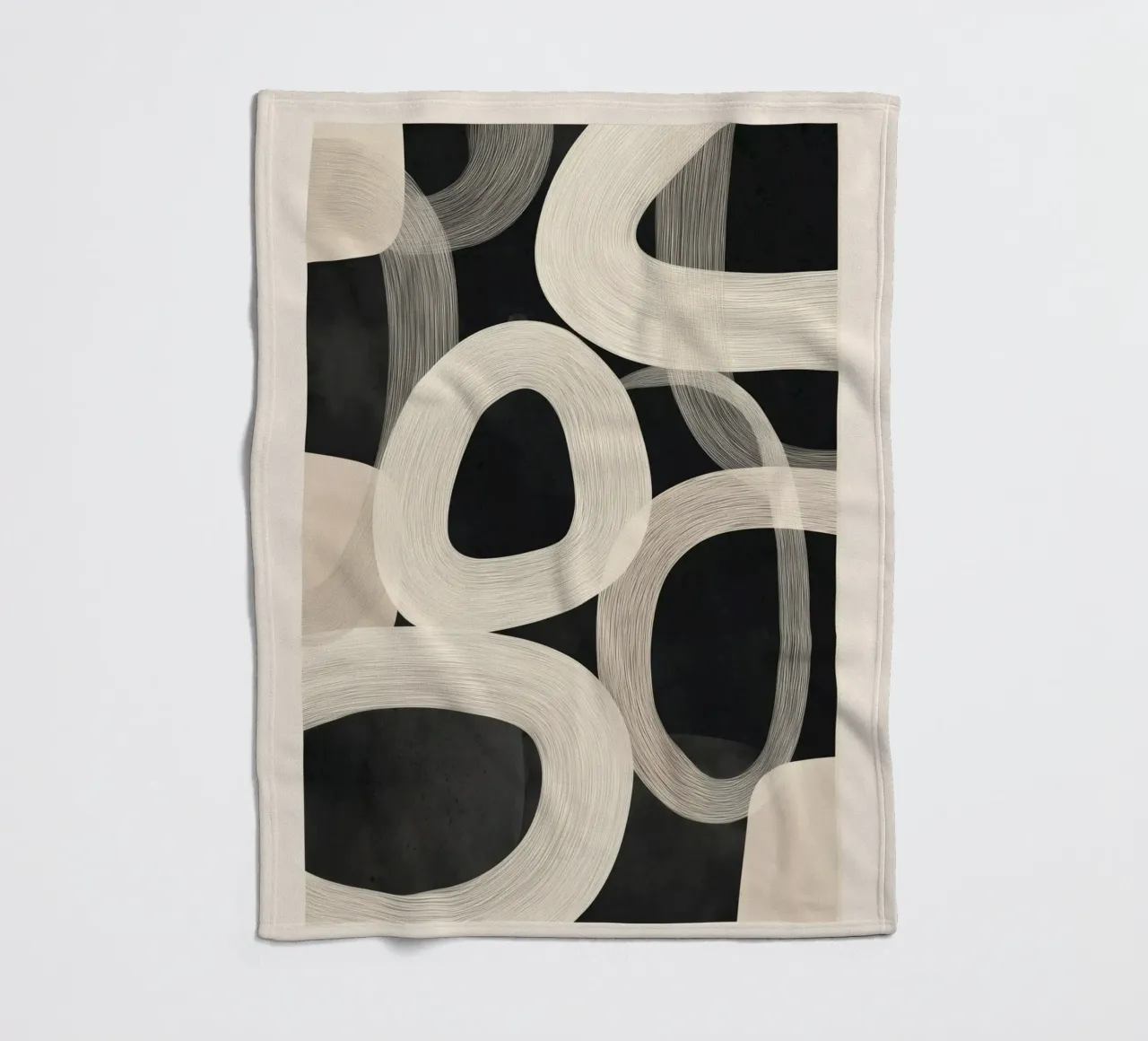 Soft Forms - Abstract Minimalist Line Art coperta in pile da Flow Line