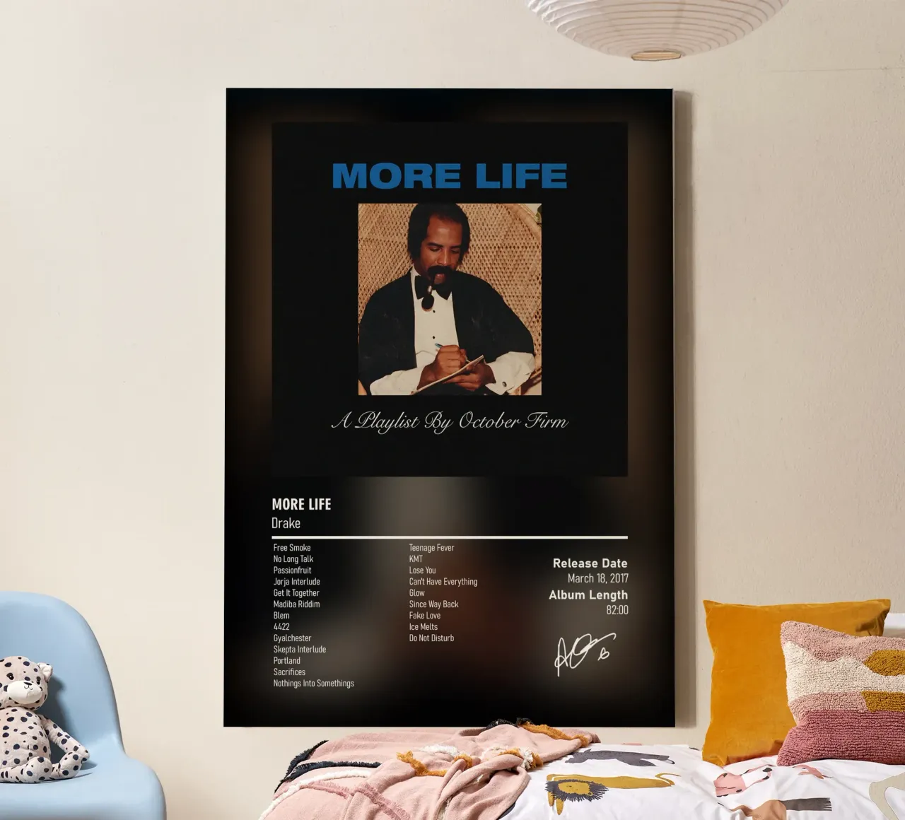 More Life (2017) by Drake tela con Cornice a cassetta da DGUnder