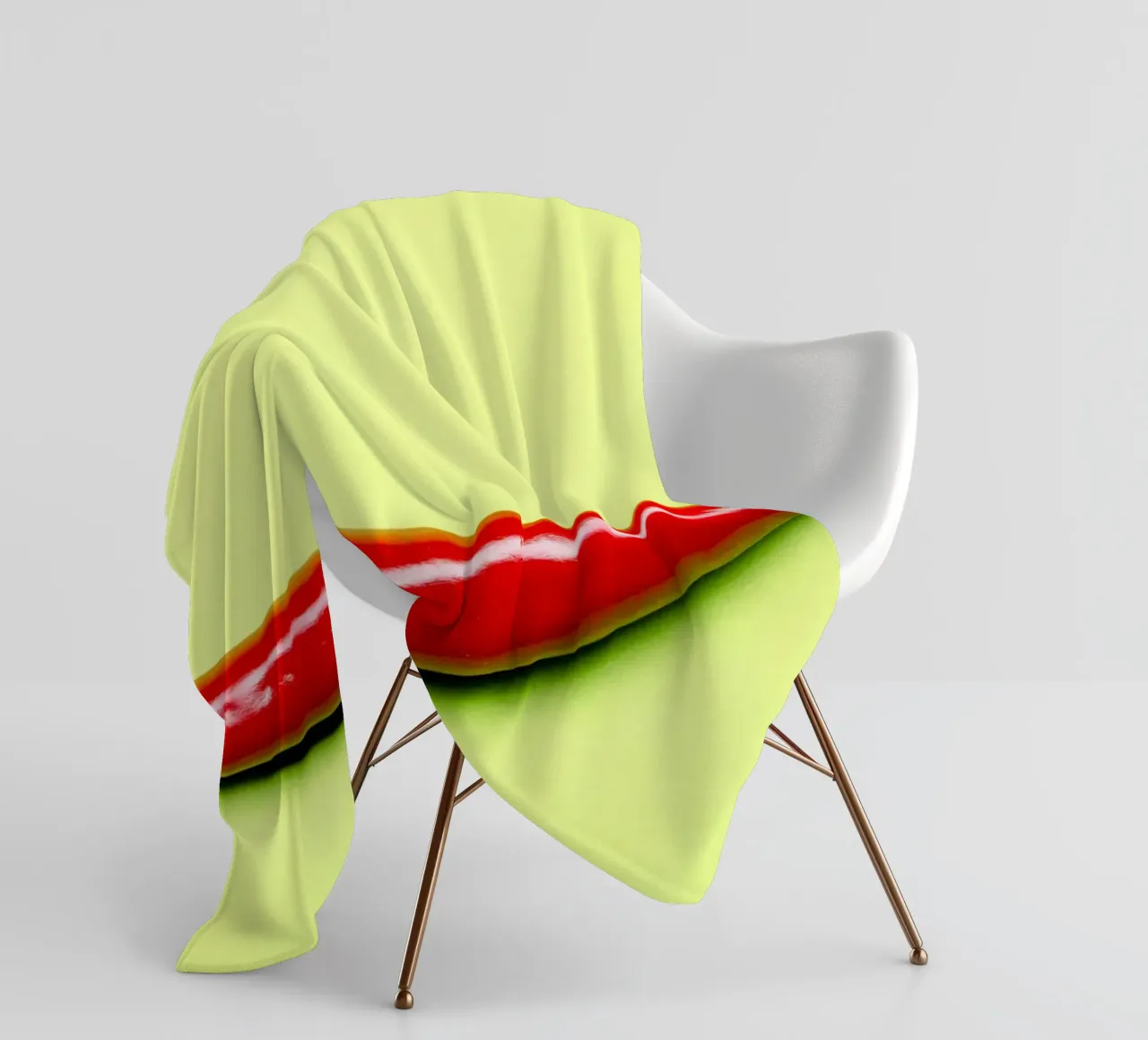 Piment rouge sur fond vert plaid polaire de Bilderwelt - Kunst für die Wand